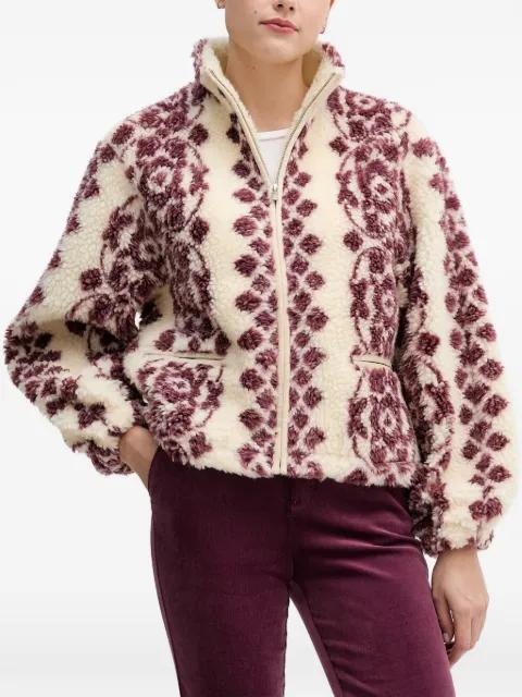 geometric-pattern zip top by HOSS INTROPIA