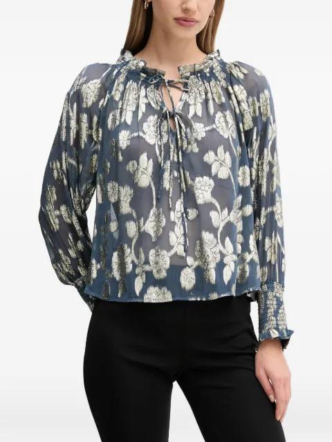 ruffled floral-print top by HOSS INTROPIA