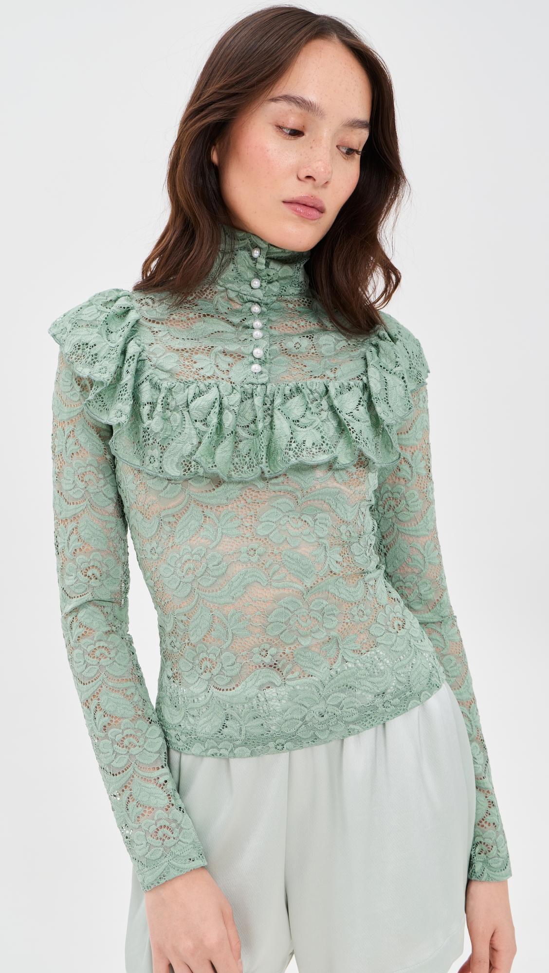 High Neck Lace Top by HOUSE OF AAMA