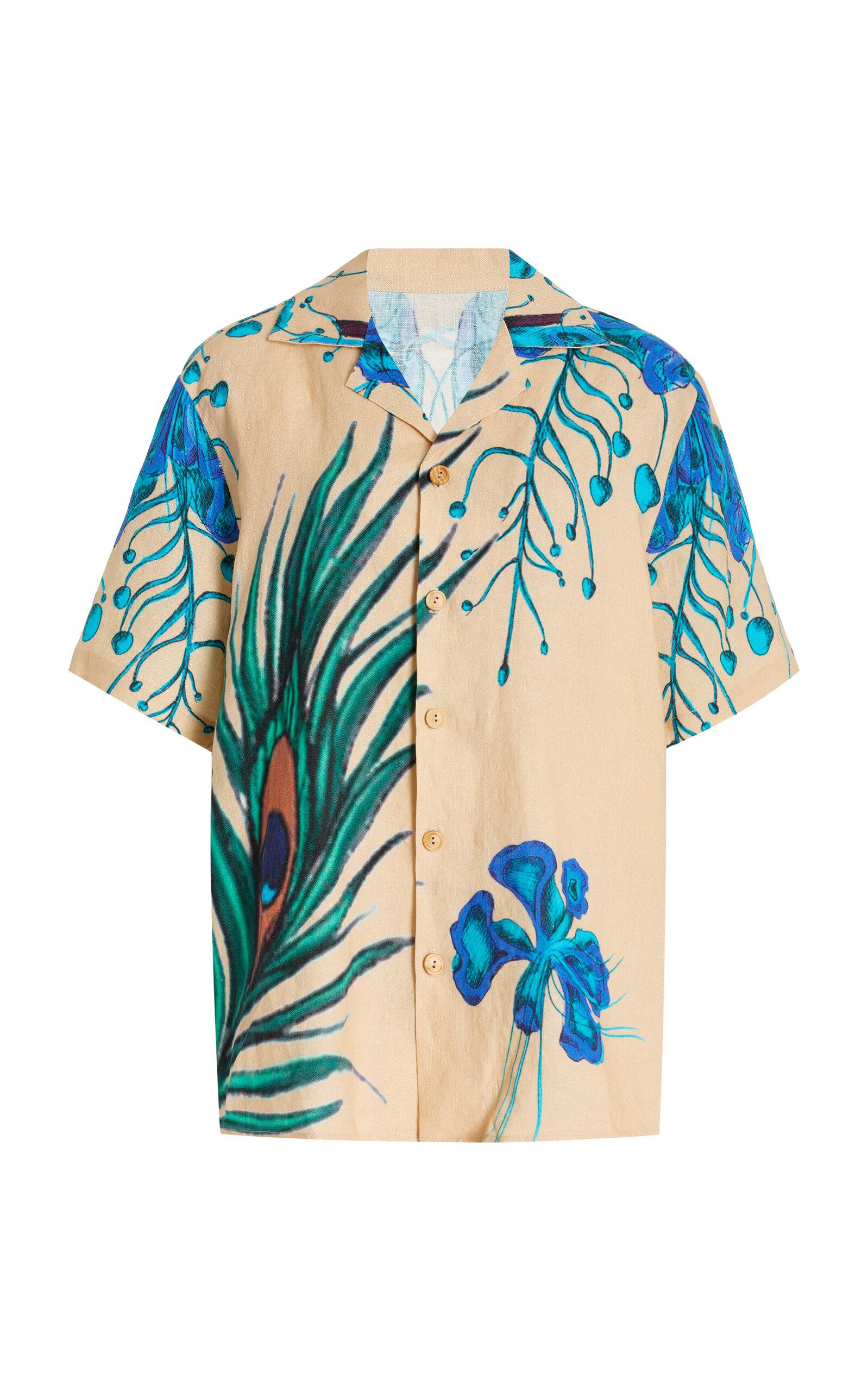 House of Aama Exclusive Camp Printed Silk Twill Shirt - Moda Operandi by HOUSE OF AAMA