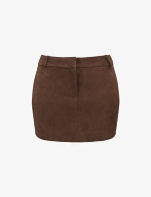 Adelise Faux-Suede Mini Skirt by HOUSE OF CB