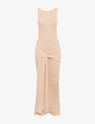 Akaia Draped Silky Knit Maxi Dress by HOUSE OF CB