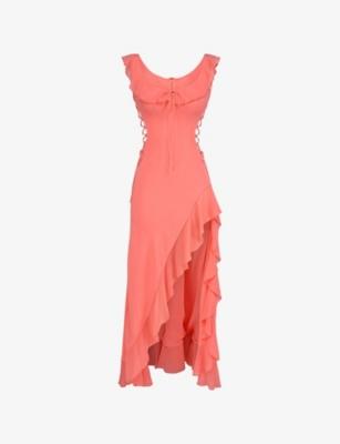 Aloura Georgette Ruffle Woven Maxi Dress by HOUSE OF CB