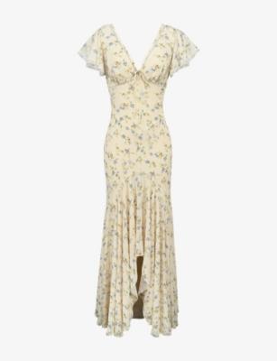 Amina Print Georgette Maxi Tea Dress by HOUSE OF CB