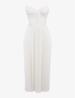Amorata pleated woven maxi dress by HOUSE OF CB