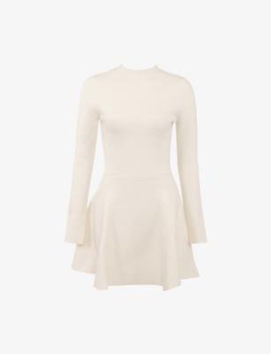 Bonnie High-Neck Merino-Wool Skater Mini Dress by HOUSE OF CB