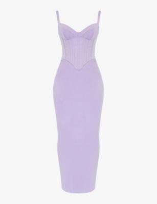 Breeze slim-fit corseted stretch-woven maxi dress by HOUSE OF CB