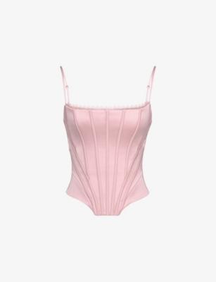 Cadie Satin Corset Top by HOUSE OF CB