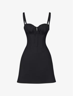 Carlotta fitted-bodice square-neck stretch-cotton mini dress by HOUSE OF CB