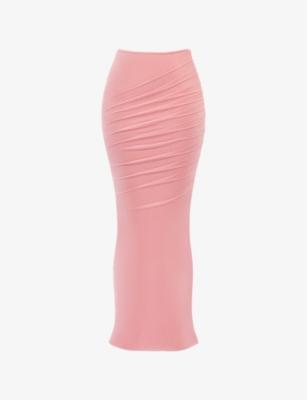 Cassidy Fluted-Hem Mesh Maxi Skirt by HOUSE OF CB