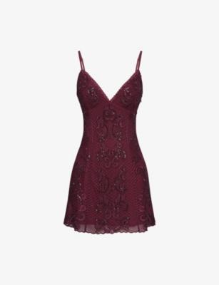 Catarina Bead-Embellished Mesh Mini Dress by HOUSE OF CB