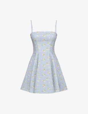 Dolly Floral-Print Cotton Mini Dress by HOUSE OF CB