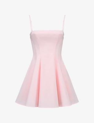 Dolly Square-Neck Stretch-Cotton Midi Dress by HOUSE OF CB