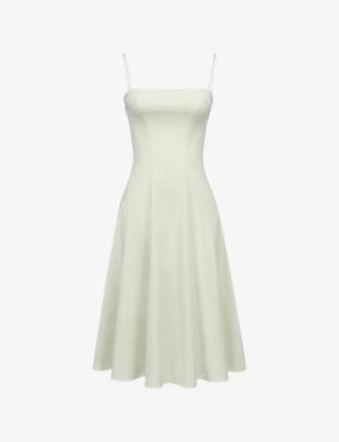 Dolly Square-Neck Stretch-Cotton Midi Dress by HOUSE OF CB