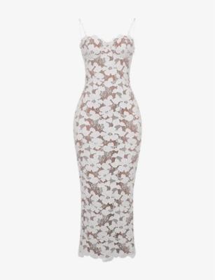 Floral-Lace Woven Maxi Dress by HOUSE OF CB