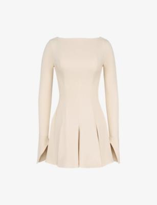 Francesca Long-Sleeved Stretch-Woven Mini Dress by HOUSE OF CB