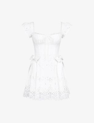 Giglio Frill-Trim Broderie Cotton Mini Dress by HOUSE OF CB