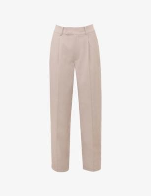 Hayden Wide-Leg Mid-Rise Stretch-Woven Trousers by HOUSE OF CB