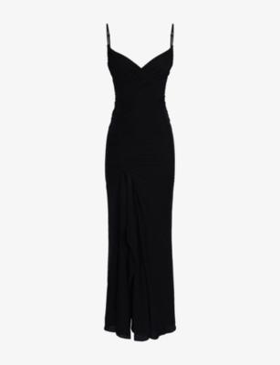 Issey Draped Stretch-Mesh Maxi Dress by HOUSE OF CB