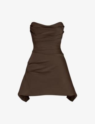 Jasmine strapless cotton-blend mini dress by HOUSE OF CB