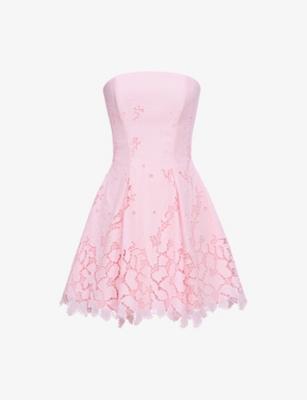 Jemima Broderie-Anglaise Woven Mini Dress by HOUSE OF CB