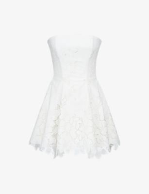 Jemima Broderie-Anglaise Woven Mini Dress by HOUSE OF CB