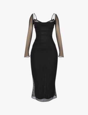 Katarina corseted stretch-woven maxi dress by HOUSE OF CB