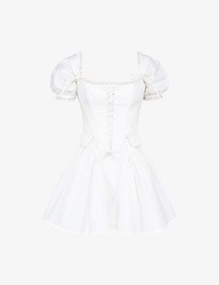 Lili Detachable-Corset Cotton Mini Dress by HOUSE OF CB