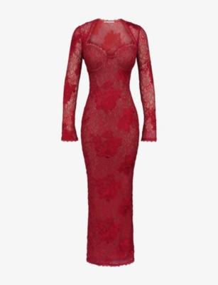 Lucienne Stretch Floral-Lace Maxi Dress by HOUSE OF CB