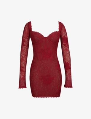 Lucienne Stretch Floral-Lace Mini Dress by HOUSE OF CB