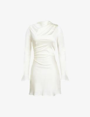 Lulu Flute Long-Sleeve Satin Mini Dress by HOUSE OF CB