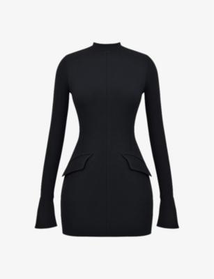 Mahalia fluted-cuffs stretch-woven mini dress by HOUSE OF CB
