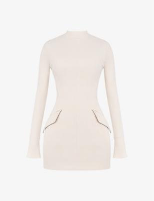 Mahalia fluted-cuffs stretch-woven mini dress by HOUSE OF CB