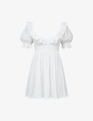 Maisie Broderie-Anglaise Cotton Mini Dress by HOUSE OF CB