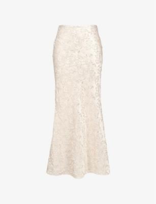 Mara Metallic-Jacquard Maxi Skirt by HOUSE OF CB