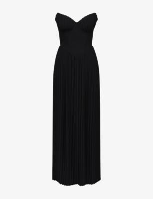 Marcella pleated woven maxi dress by HOUSE OF CB