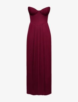 Marcella pleated woven maxi dress by HOUSE OF CB