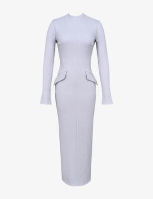 Marie-Louise turtleneck stretch-woven maxi dress by HOUSE OF CB
