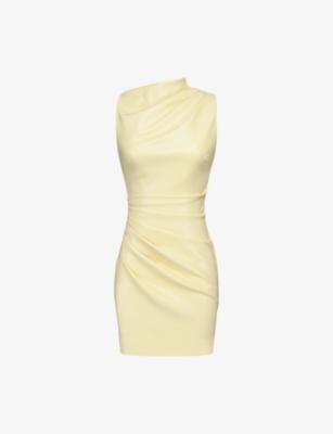 Maya Sleeveless Faux-Leather Mini Dress by HOUSE OF CB