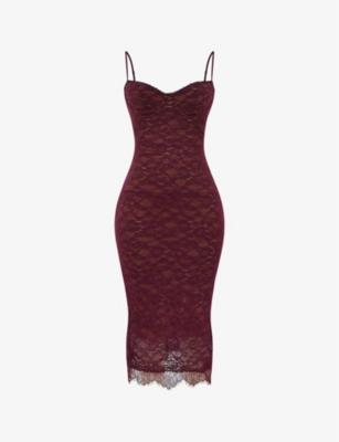 Melina floral stretch-lace midi dress by HOUSE OF CB