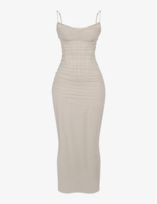 Nalini corseted stretch-woven maxi dress by HOUSE OF CB