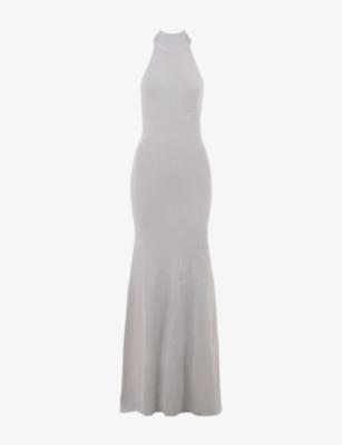 Nova Halterneck Knitted Maxi Dress by HOUSE OF CB