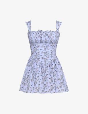 Ophelia Floral-Print Chiffon Mini Dress by HOUSE OF CB