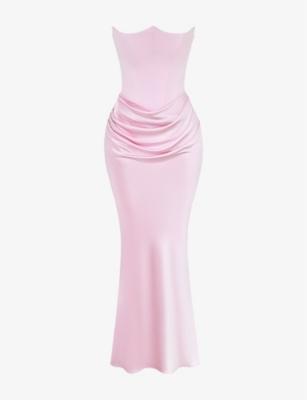 Persephone Corset Woven Maxi Dress by HOUSE OF CB