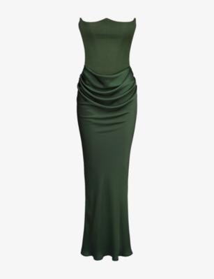 Persephone Corset Woven Maxi Dress by HOUSE OF CB