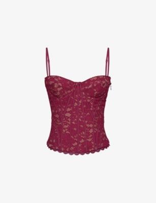 Rania Floral Lace Corset Top by HOUSE OF CB