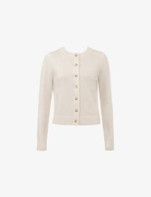 Round-Neck Cashmere and Merino Wool-Blend Cardigan by HOUSE OF CB