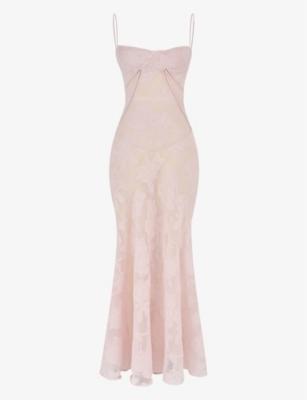 Seren lace-up lace maxi dress by HOUSE OF CB