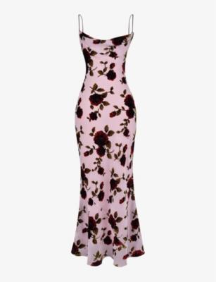 Serena floral-print stretch-woven maxi dress by HOUSE OF CB