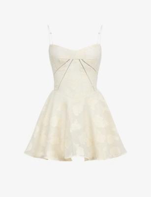 Serenita floral-jacquard woven mini dress by HOUSE OF CB